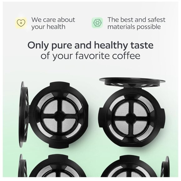 Reusable Refillable K Cup Pod for Keurig K Supreme,Plus,Slim Coffee Maker 4 Pack - Picture 4 of 5